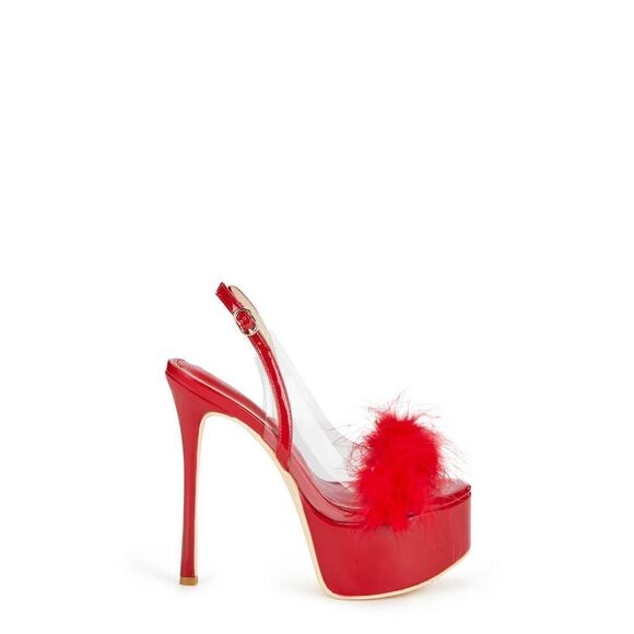 Simmi Ivette Maribou Heels - Picture 1 of 4